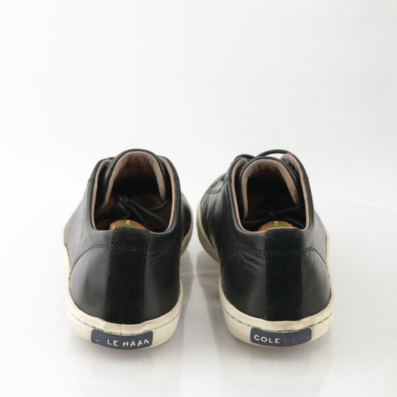 Cole Haan Mens Trafton Sneaker Size 10 Black Leather Lace Up Casual Shoe Low Top - Picture 5 of 11